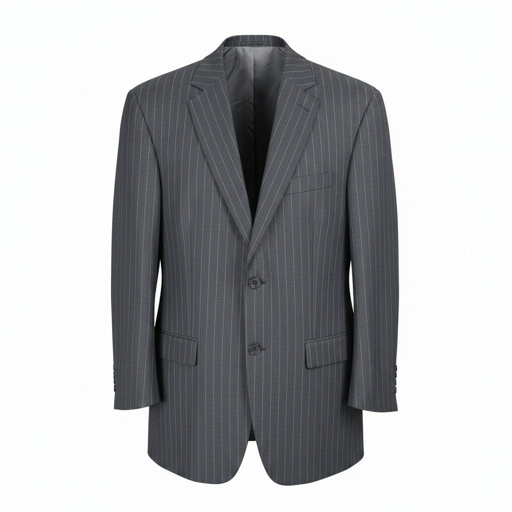 Michael‎ Kors Blazer Mens 42L Grey Excellent Pinstripe Wool Blend Suit Jacket